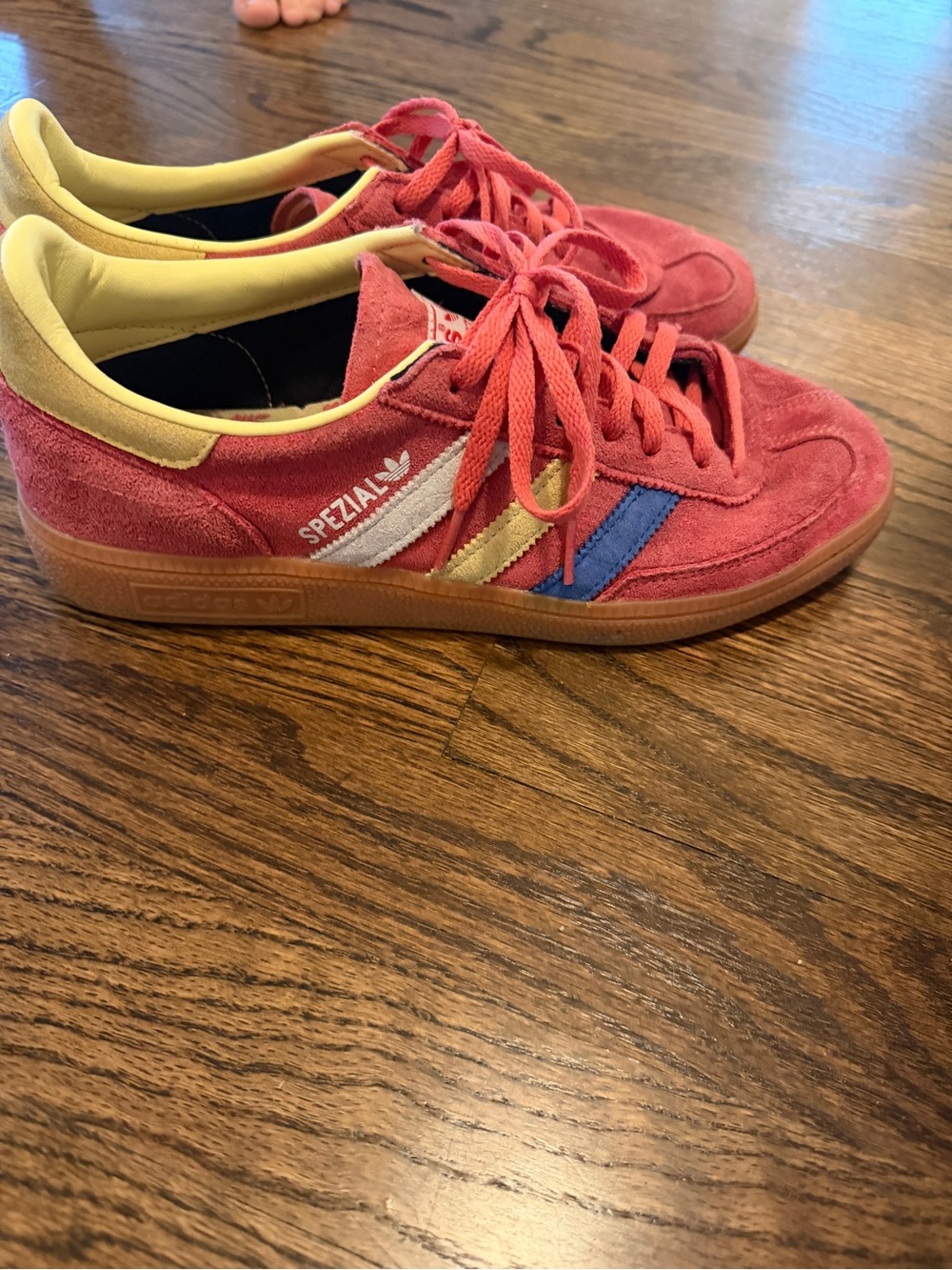adidas spezial  Trainer in Red with Yellow & Blue Accents